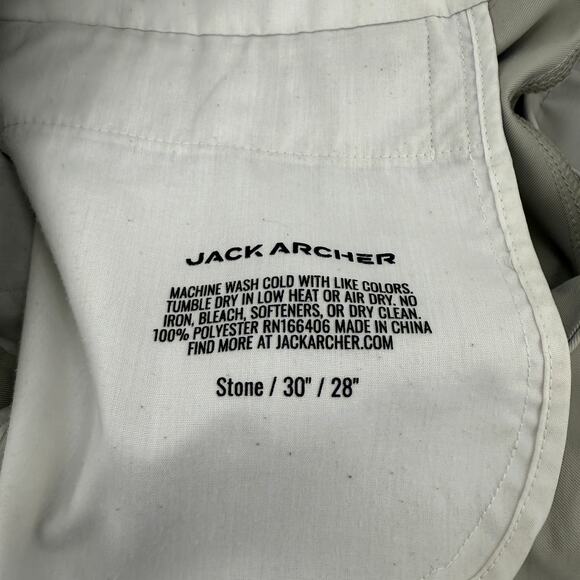 JACK ARCHER Jetsetter Pants Mens Size 30 Stone Chino Performance Stretch [FLAW] - Picture 2 of 9